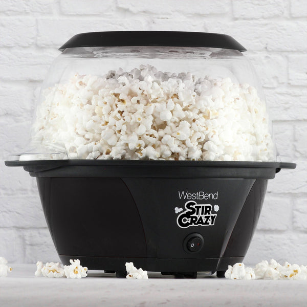 West Bend Stir Crazy Stirring Oil Popcorn Machine, 6 Qt. Capacity - West Bend