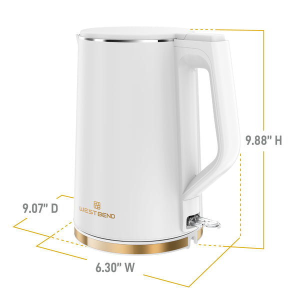 West Bend Timeless Electric Kettle, 1.5 Liter Capacity