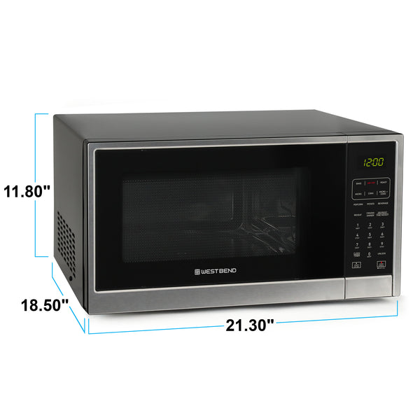 West Bend 3-in-1 microwave air fryer convection oven with front display and keypad