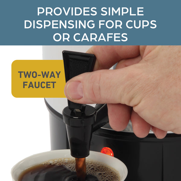 West Bend Large Capacity 30-Cup Coffee Maker with Temp Control