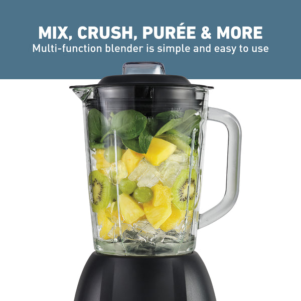West Bend Multi-Function Blender, 48 oz Glass Jar, with Travel Cup