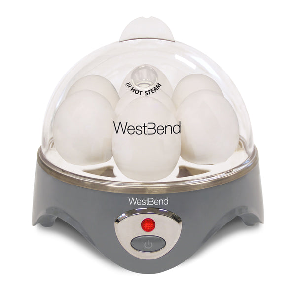 West Bend 7 Egg Capacity Automatic Egg Cooker, in Gray