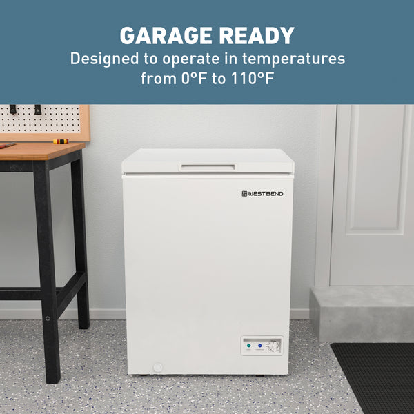 West Bend Garage Ready Chest Freezer, 5.0 cu. ft.