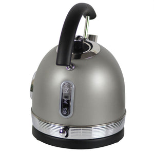 West Bend 1.7L, Retro-Style, Stainless Steel Electric Kettle, 1500 Watts, Gray