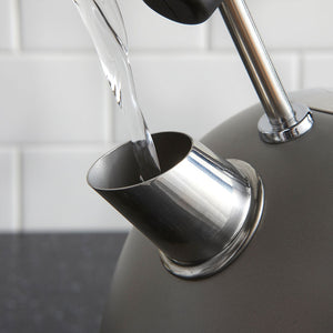West Bend 1.7L, Retro-Style, Stainless Steel Electric Kettle, 1500 Watts, Gray