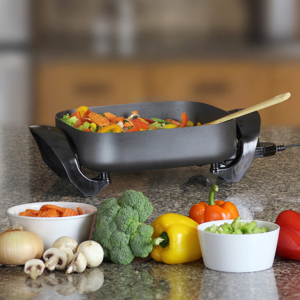 West Bend 12-Inch Electric Skillet with Non-Stick Coating - West Bend