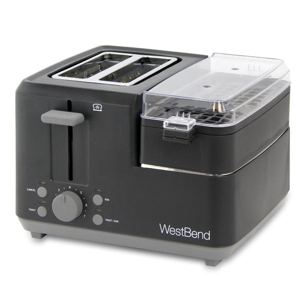 West Bend 2-Slice Toaster with Egg Cooker and Meat Warmer - West Bend