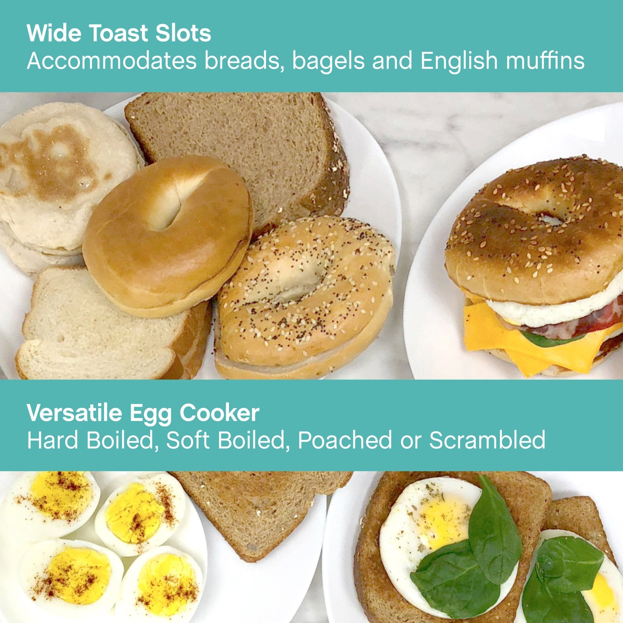 West Bend 2-Slice Breakfast Station Toaster & Egg Cooker