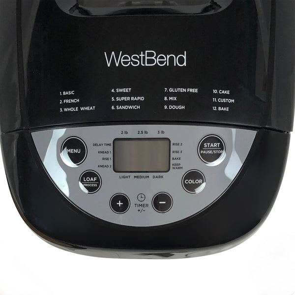 West Bend Hi-Rise Bread Maker with 12 Preset Digital Controls - West Bend