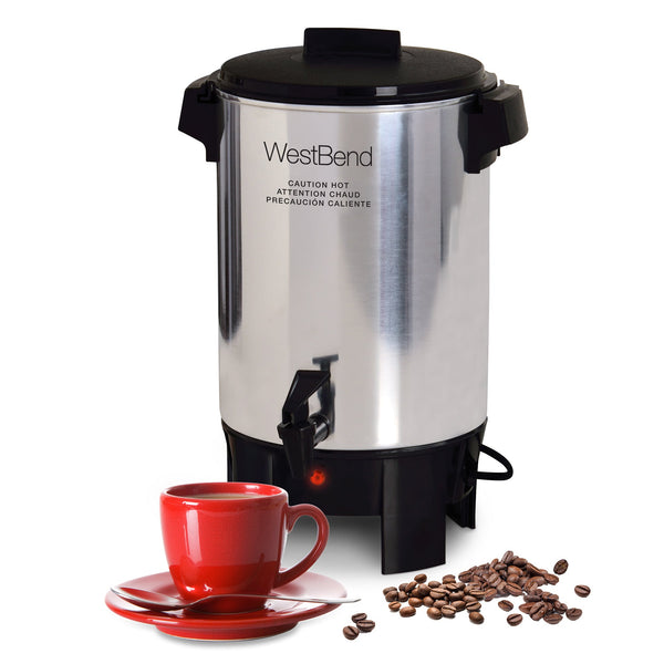 West Bend Large Capacity 30-Cup Coffee Maker with Temp Control - West Bend