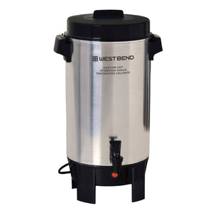 West Bend Polished Aluminum Coffee Urn, CU0042PA23, Silver, 42 Cup - West Bend
