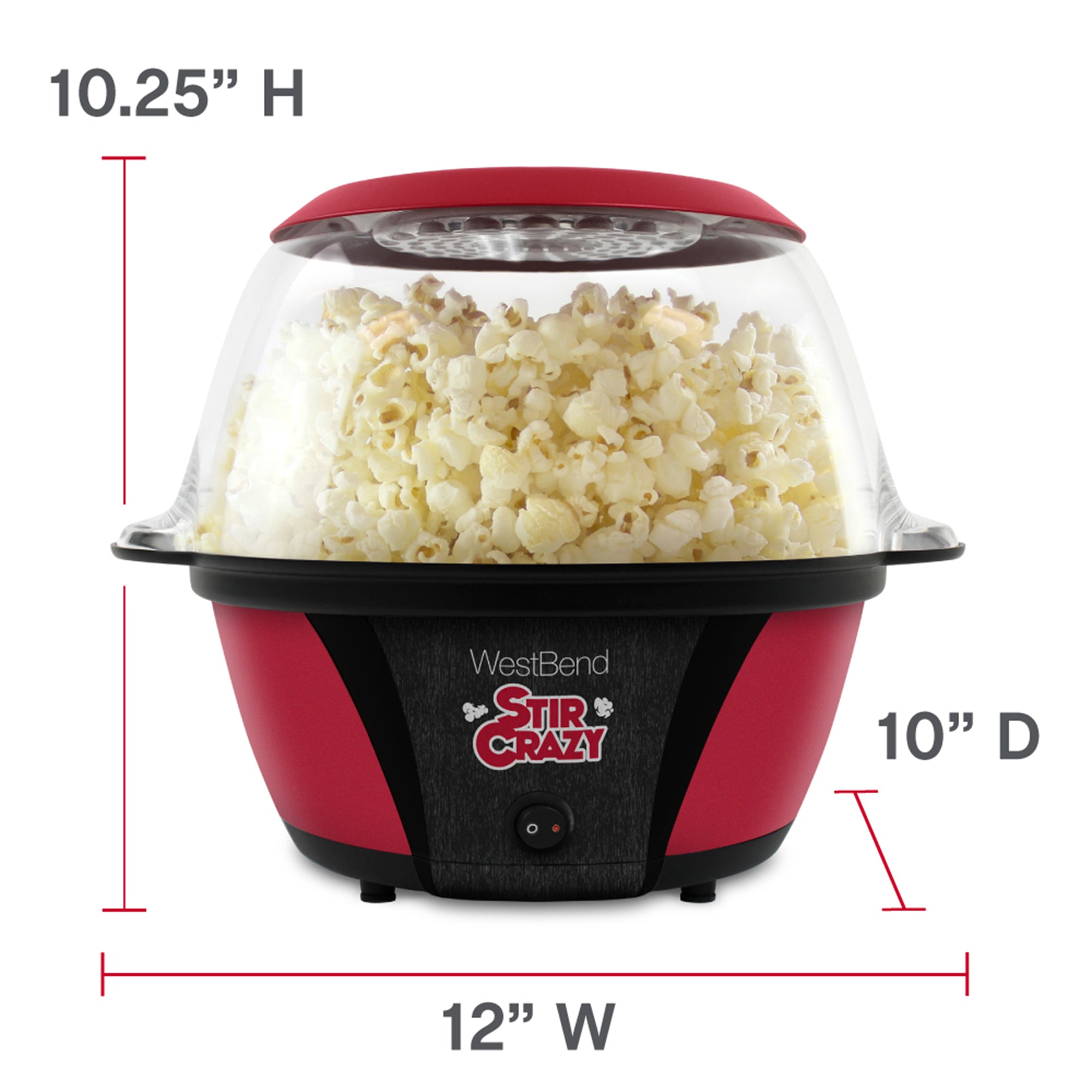 West Bend 6-Qt Stir Crazy Oil Popcorn Machine 