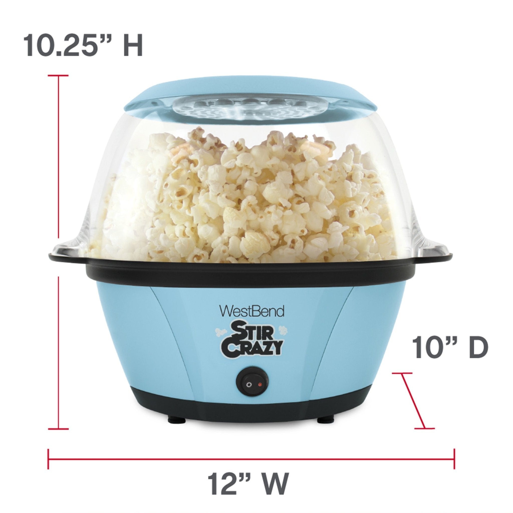 West Bend 6-qt Stir Crazy Oil Popcorn Machine ,Blue